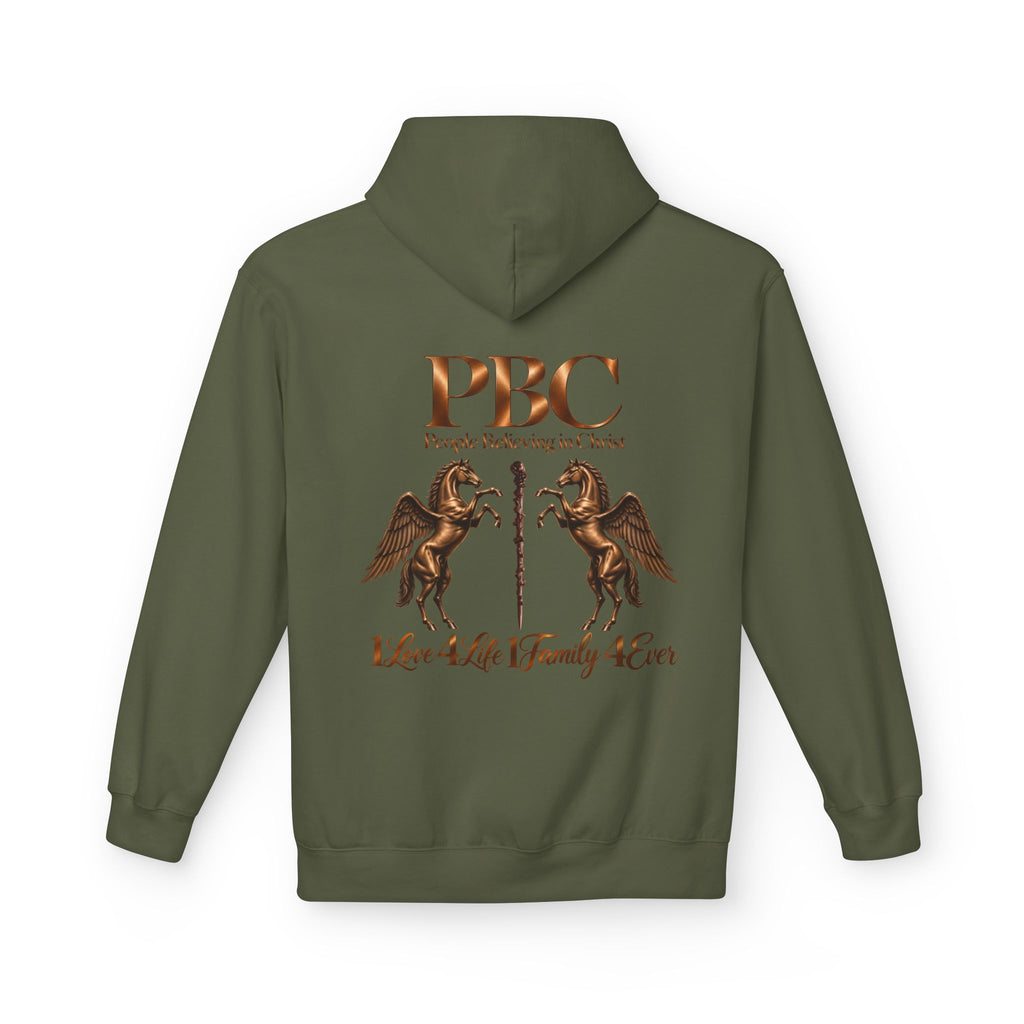 PBC 'People Believing in Christ' Hoodie | 1Love 4Life 1Family 4Ever Christian Pullover | Bronze Edition