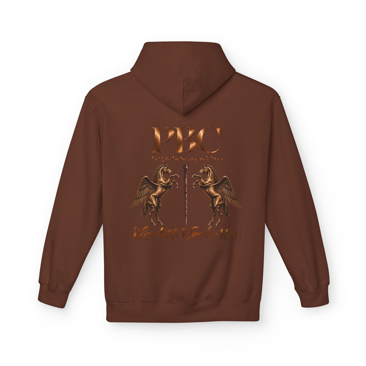 PBC 'People Believing in Christ' Hoodie | 1Love 4Life 1Family 4Ever Christian Pullover | Bronze Edition
