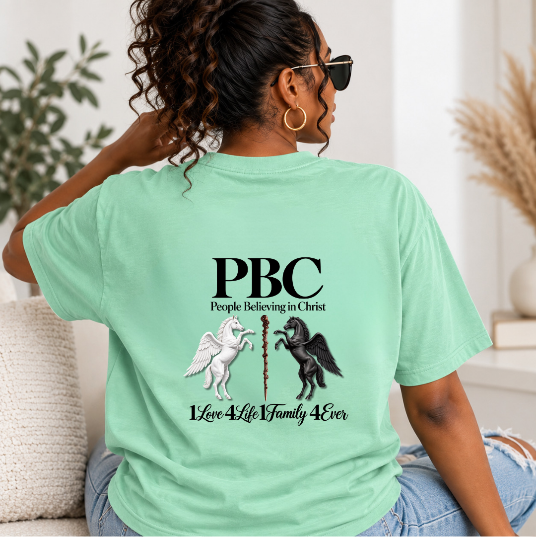 PBC 'People Believing in Christ' Graphic T-Shirt | 1Love 4Life 1Family 4Ever