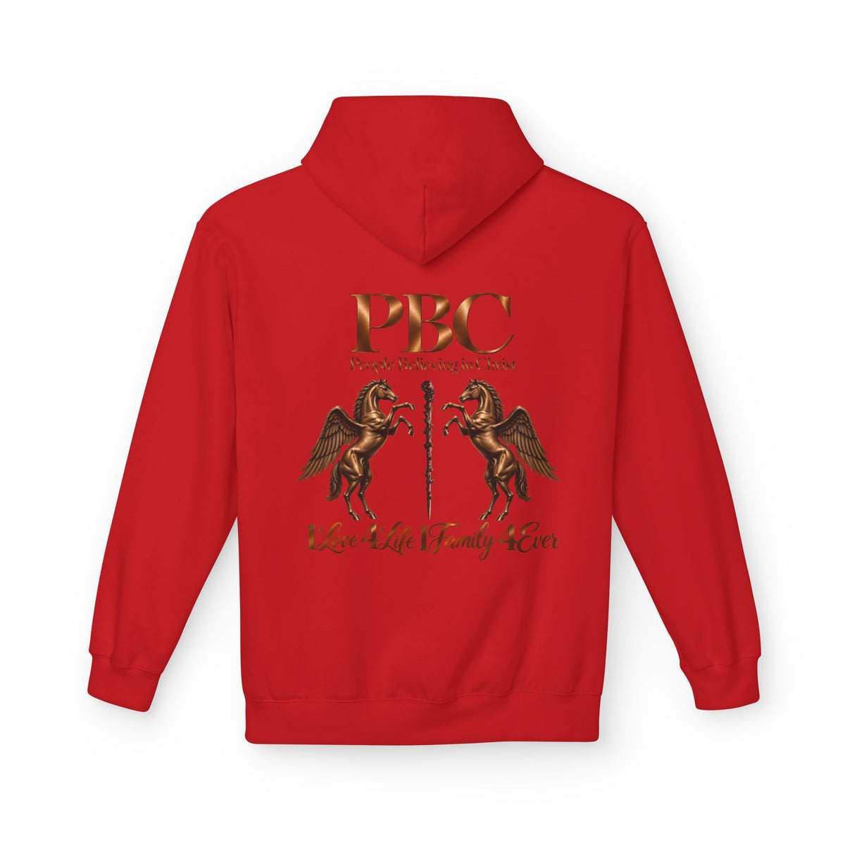PBC 'People Believing in Christ' Hoodie | 1Love 4Life 1Family 4Ever Christian Pullover | Bronze Edition
